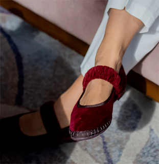Mafalda Burgundy Flats