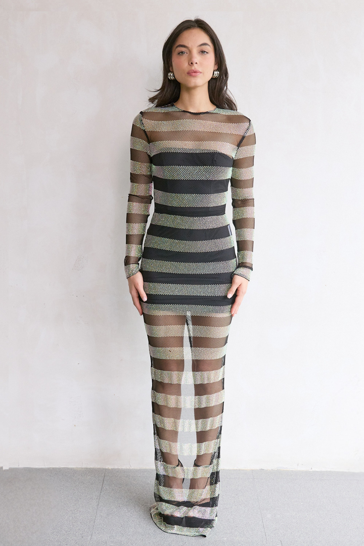 Webb Striped  Gown