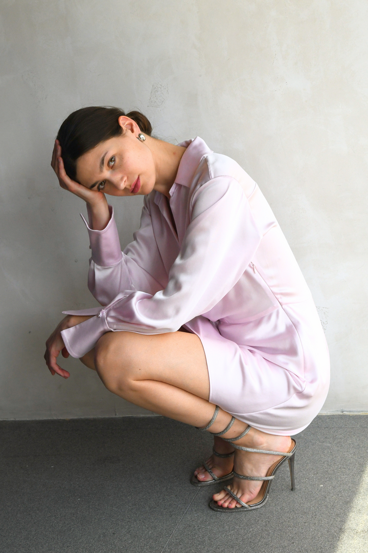 Talit Draped Front  Mini Dress