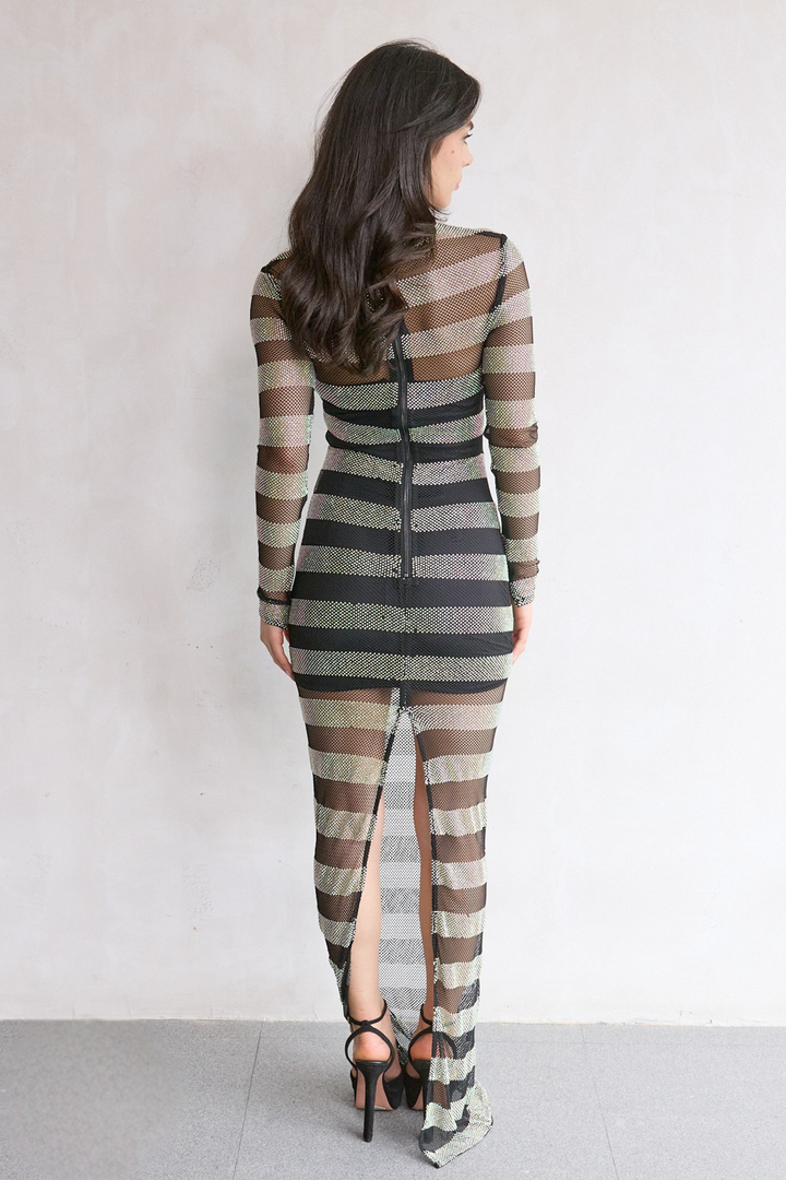 Webb Striped  Gown
