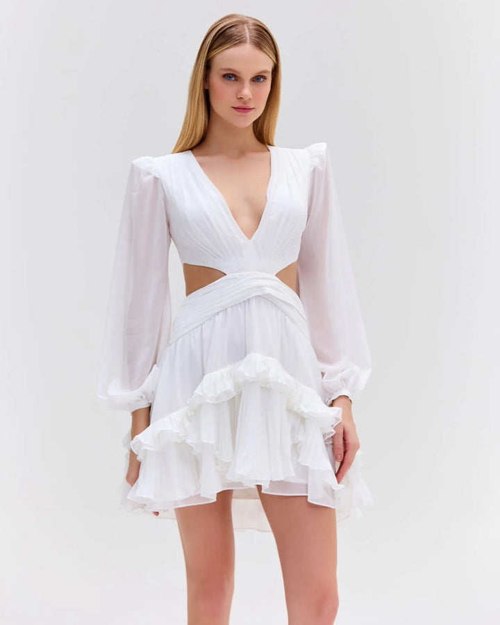 Deep V Cutout Mini Dress