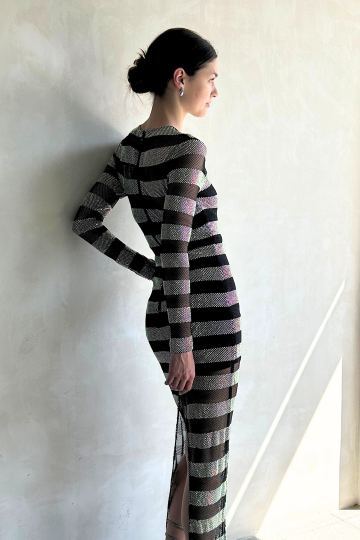 Webb Striped  Gown