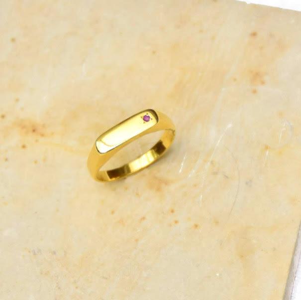 ANILLO LINEA PIEDRA NATURAL