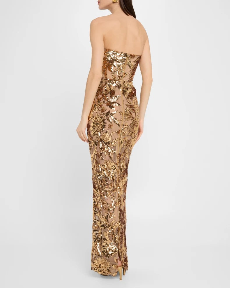 Dahlia Gold Multi Gown