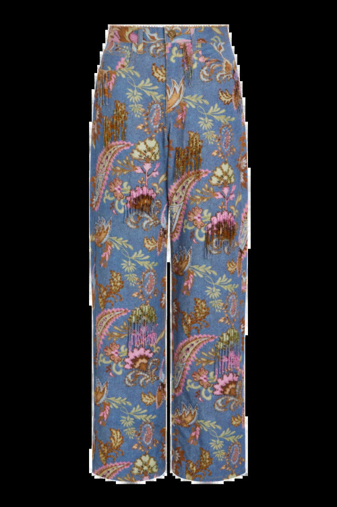 Boho Denim Pants