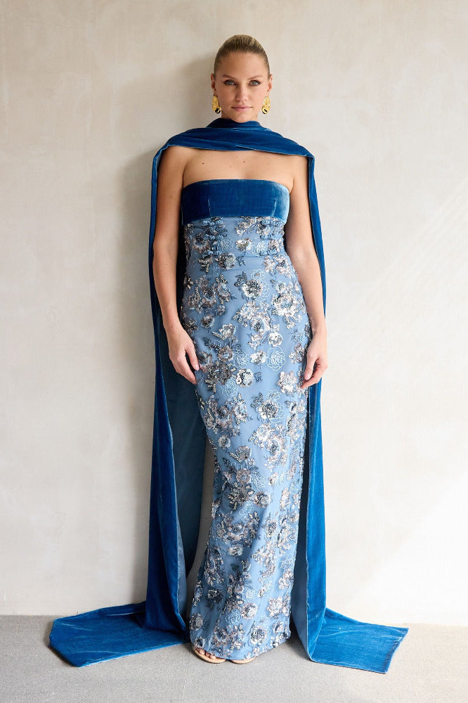 Adrian Embroidered Gown
