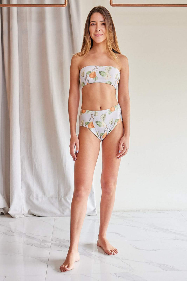 BIKINI STRAPLESS MANZANAS
