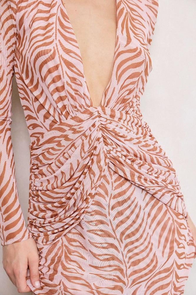 Botanic Retro Tulle Maxi Dress