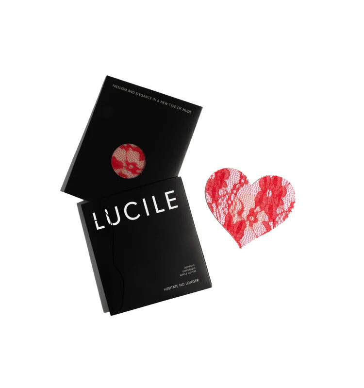 Corazón Rojo Encaje