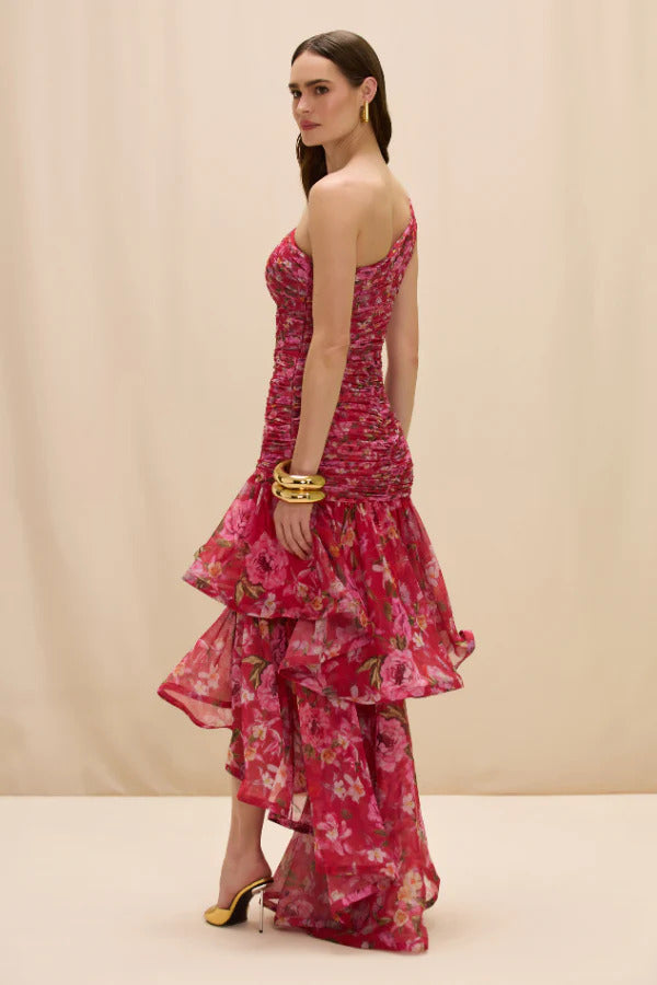 Peony Asymmetrical Maxi Dress