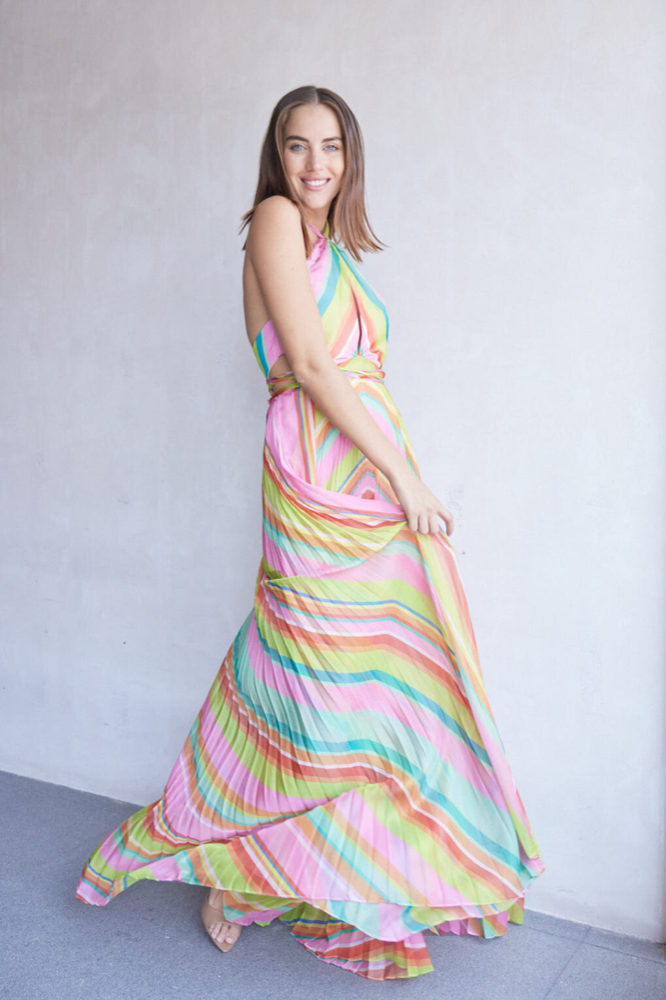 Pleated Long Dress