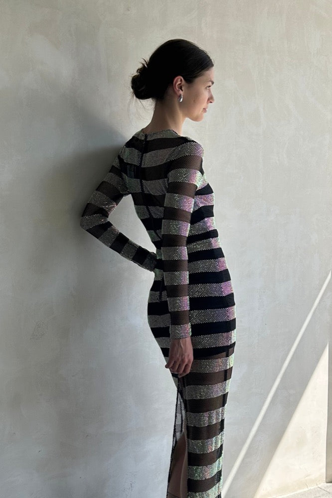 Webb Striped  Gown