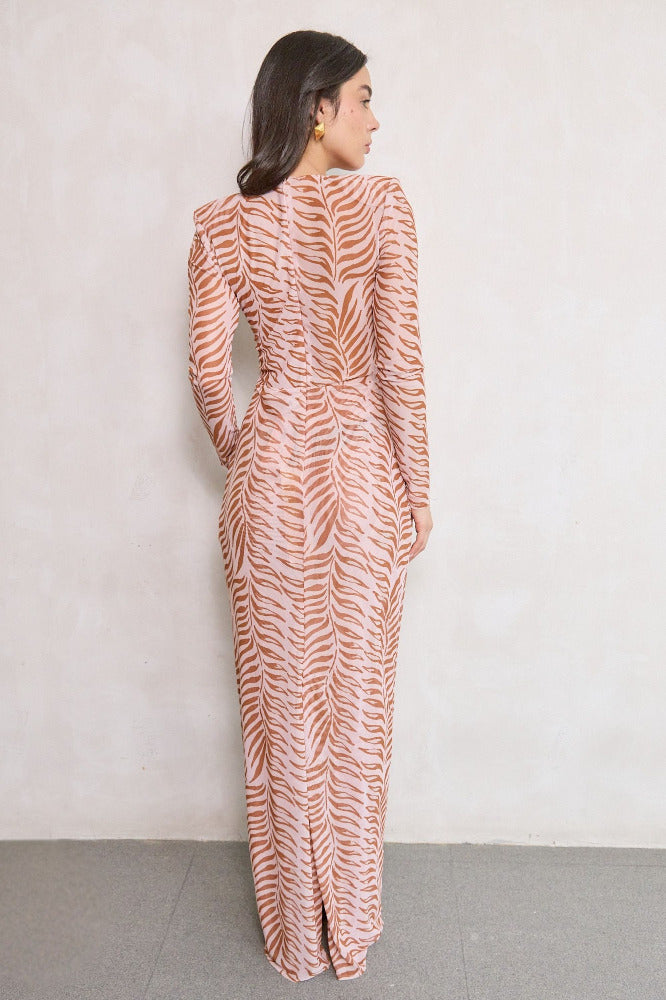 Botanic Retro Tulle Maxi Dress