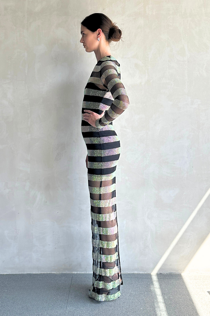 Webb Striped  Gown