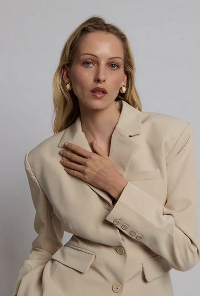 Prize Earrings Cream/Gold