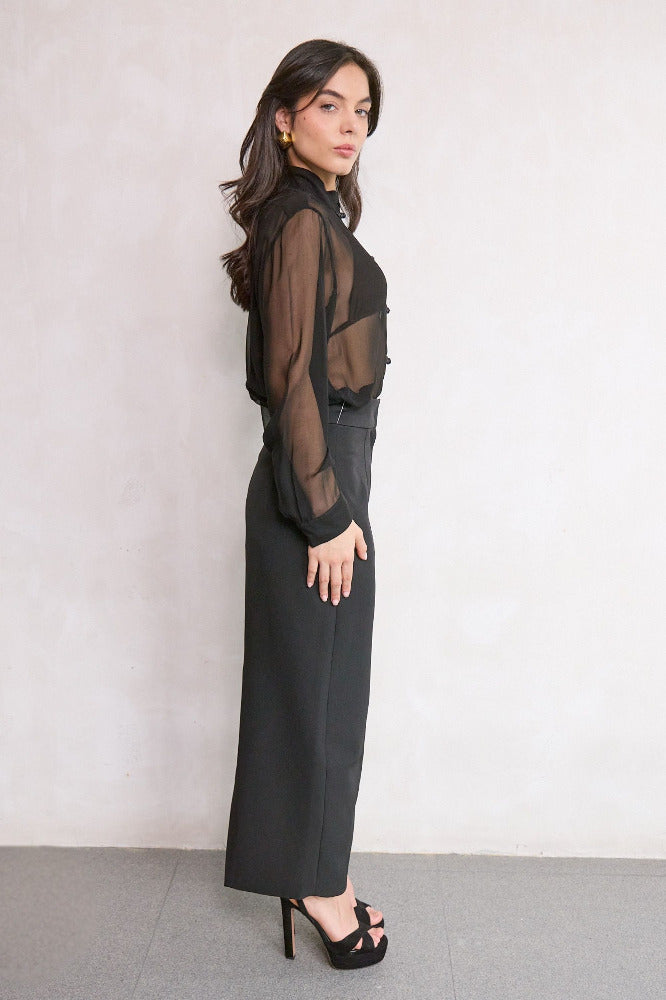 Niki Crepe Skirt & Fallon Silk Set