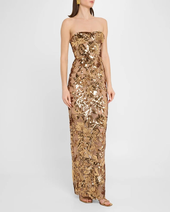 Dahlia Gold Multi Gown