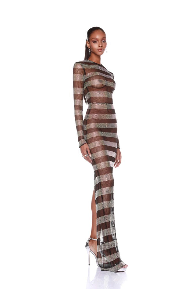 Webb Striped  Gown