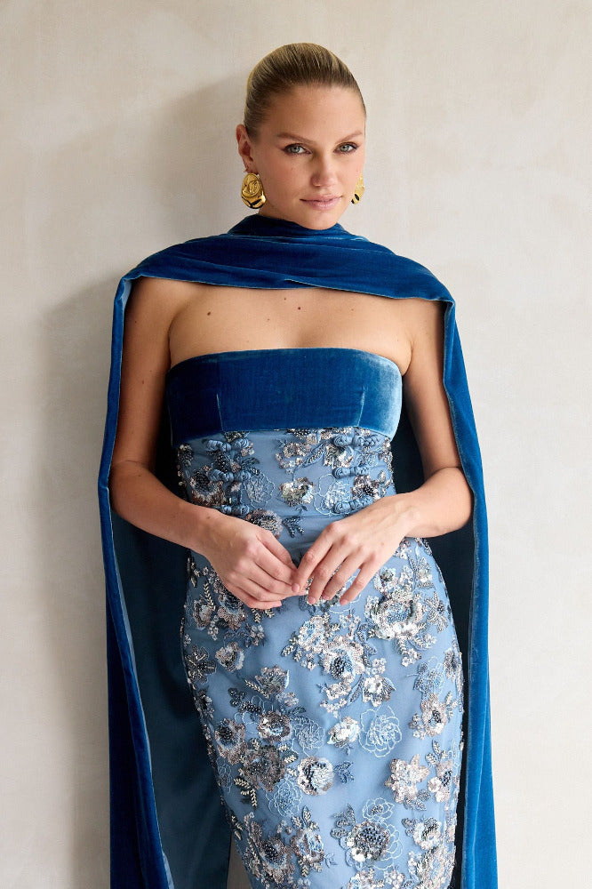 Adrian Embroidered Gown