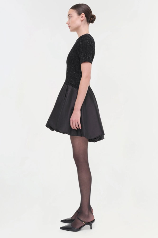 Kenz Knit Rufle Mini Dress