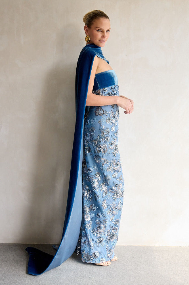 Adrian Embroidered Gown