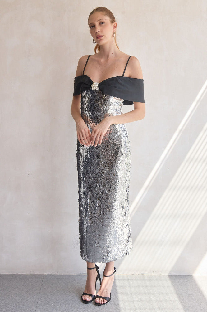 Moonlight Sequin Midi Dress