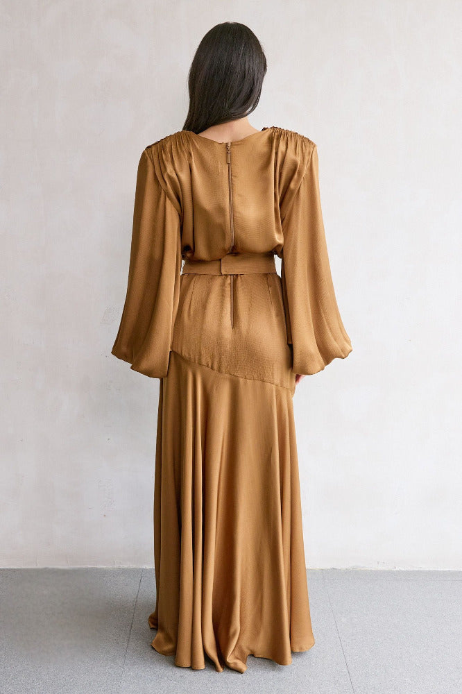 Carmen Copper Maxi Dress