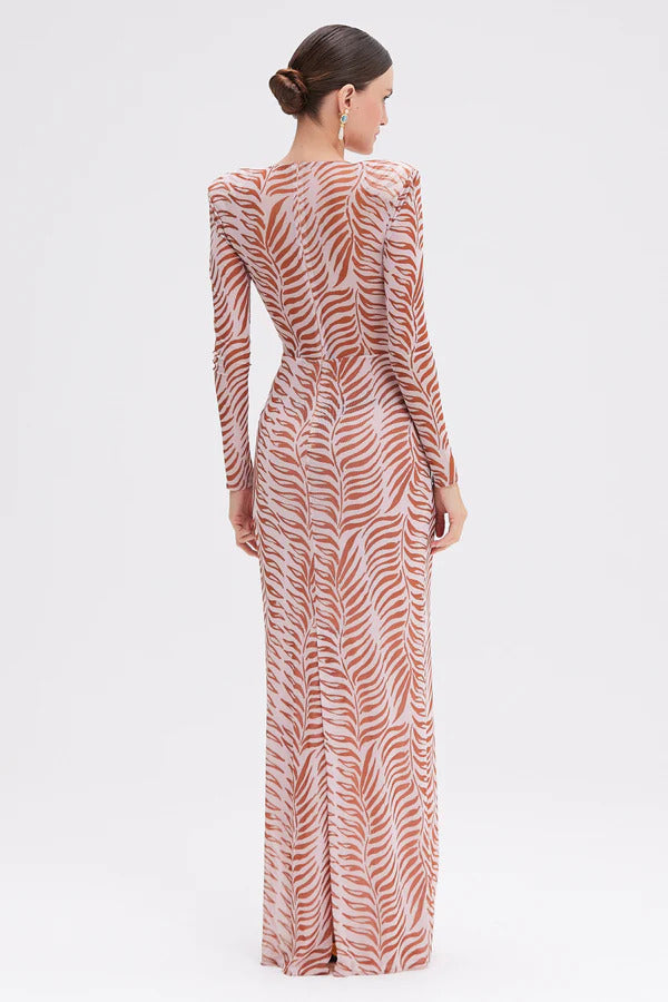 Botanic Retro Tulle Maxi Dress