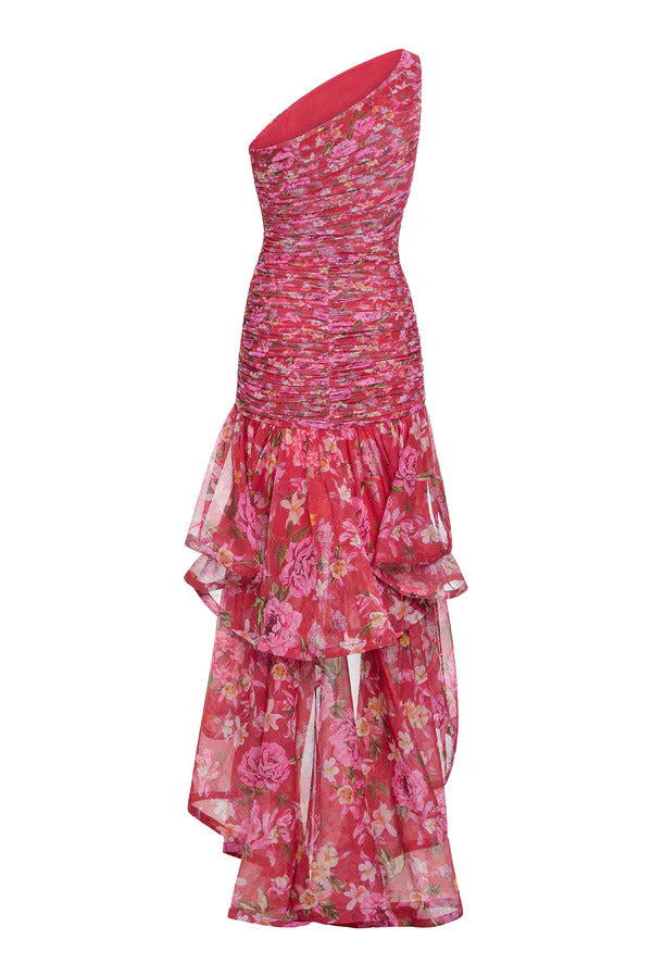 Peony Asymmetrical Maxi Dress