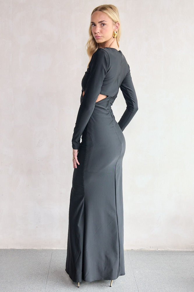 Ophelia Black Long Dress