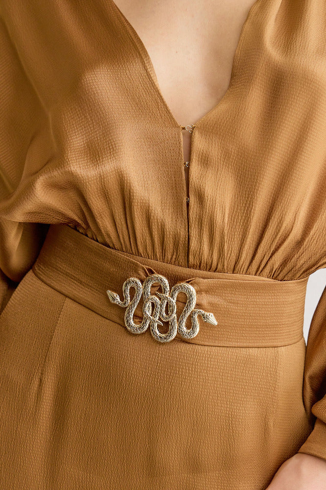 Carmen Copper Maxi Dress