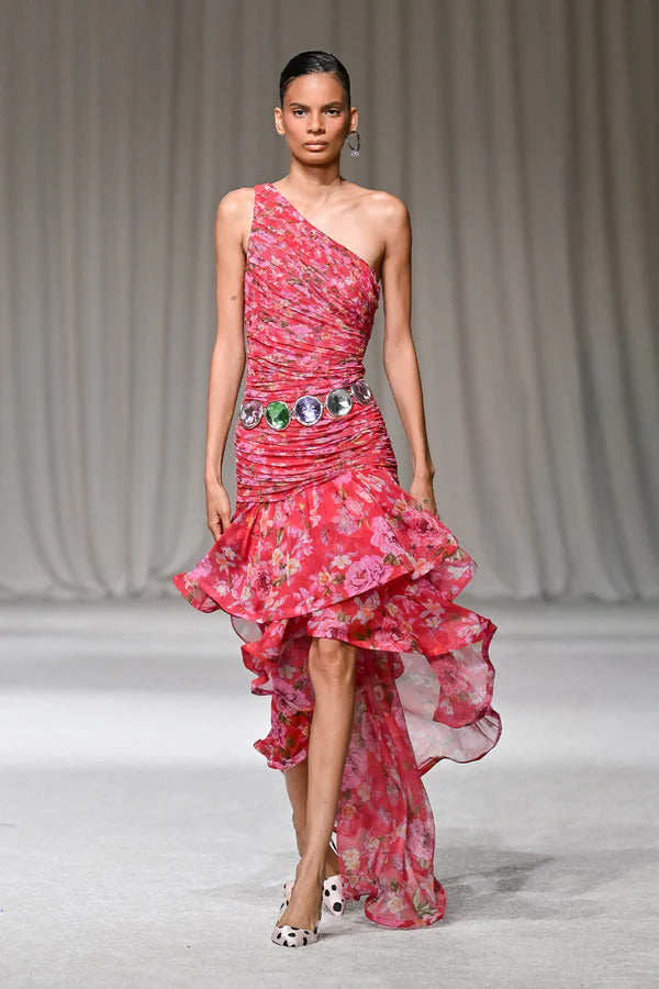 Peony Asymmetrical Maxi Dress
