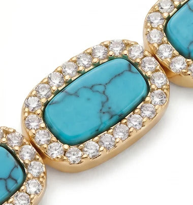 Turquoise Pavé Necklace