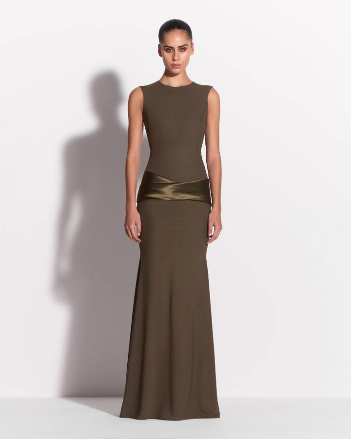Sleeveless Gown in Stretch Mesh