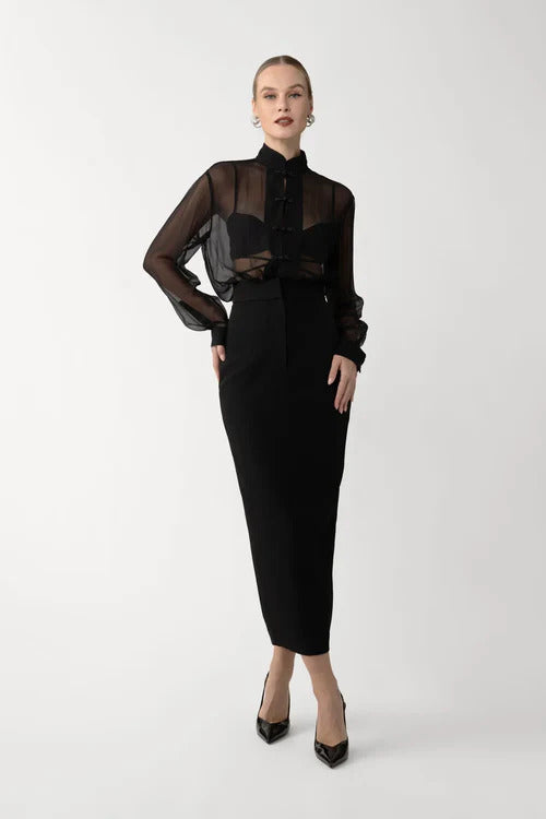 Niki Crepe Skirt & Fallon Silk Set