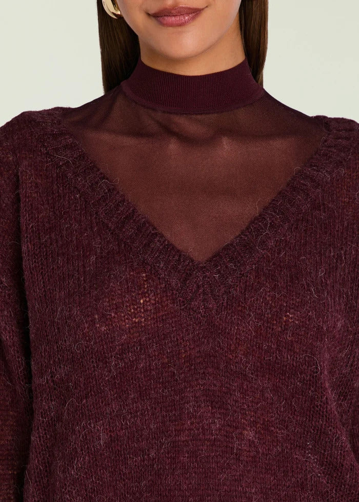 Valda Sweater in Bordeux