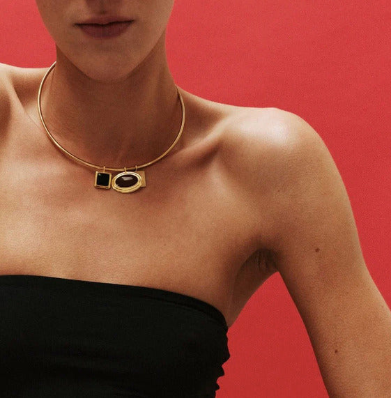 Solene Choker Charm Bundle Gold