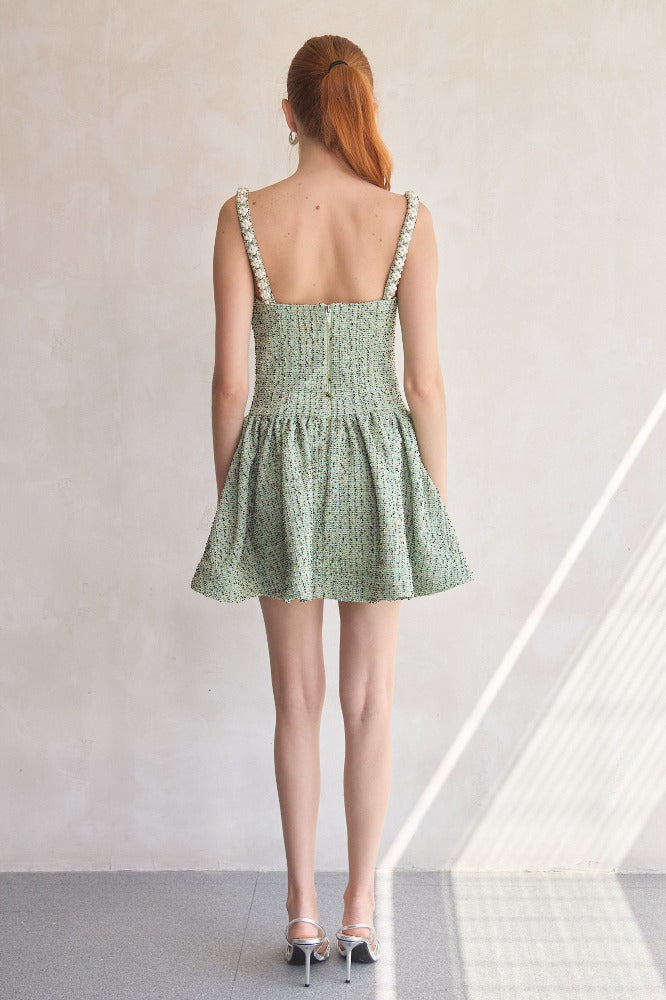 Crystal Tweed Mini Dress