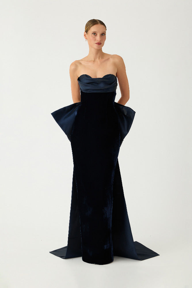 Tiffany Bow Gown in Velvet