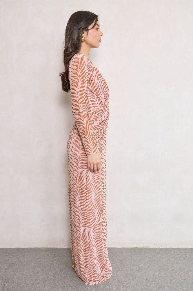 Botanic Retro Tulle Maxi Dress