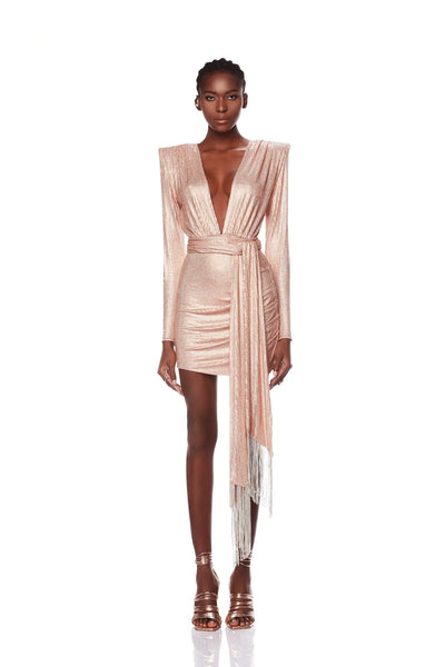 Rihanna Starlight Nude Mini Dress