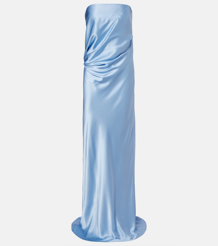 Draped Strapless Gown