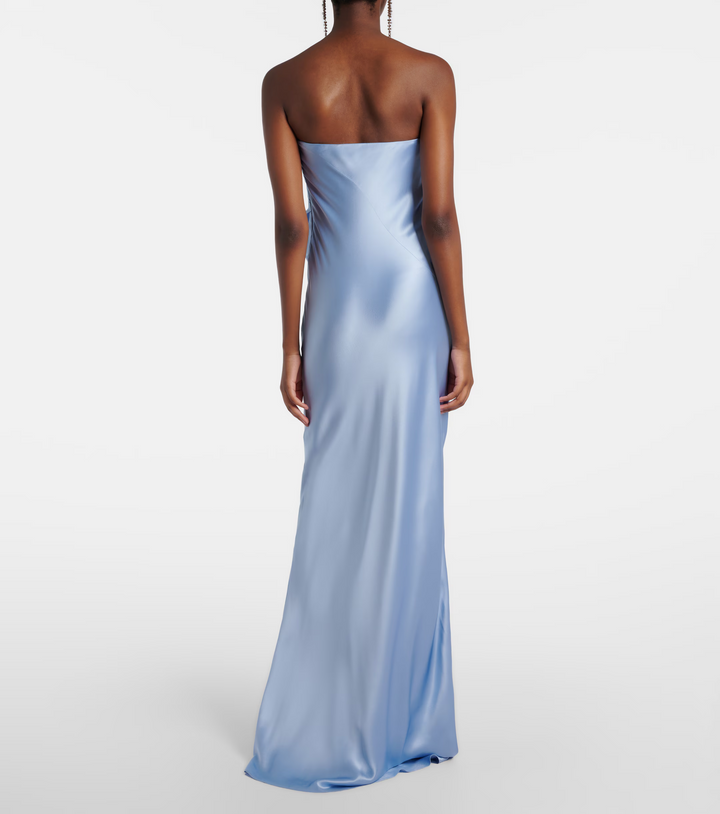Draped Strapless Gown