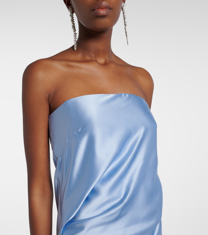 Draped Strapless Gown