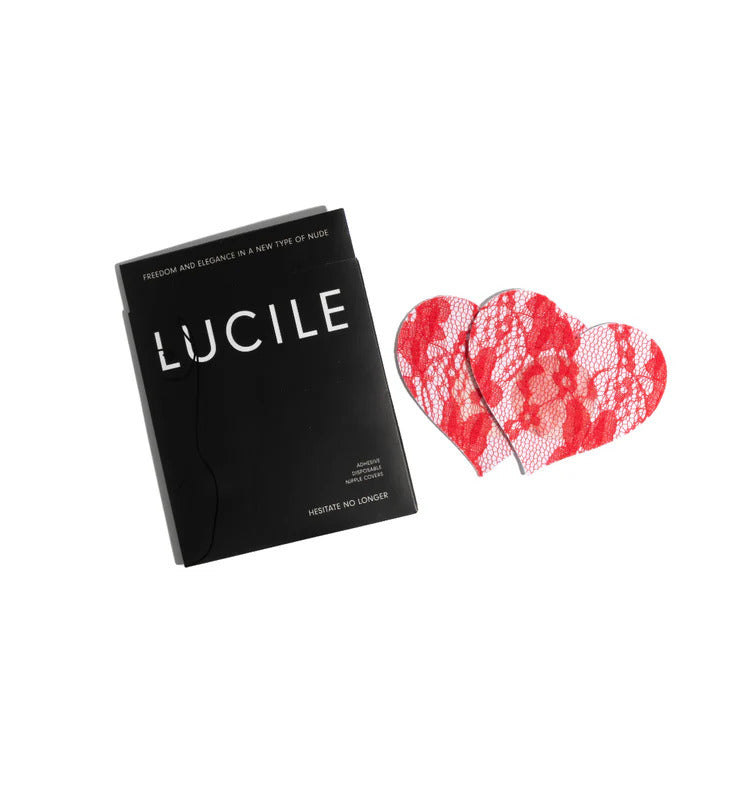 Corazón Rojo Encaje