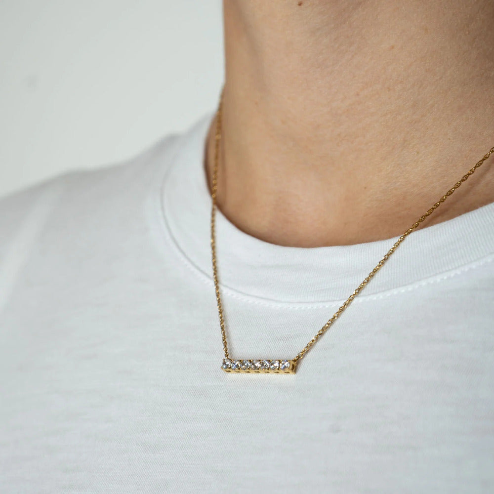 Diamond Bar Necklace