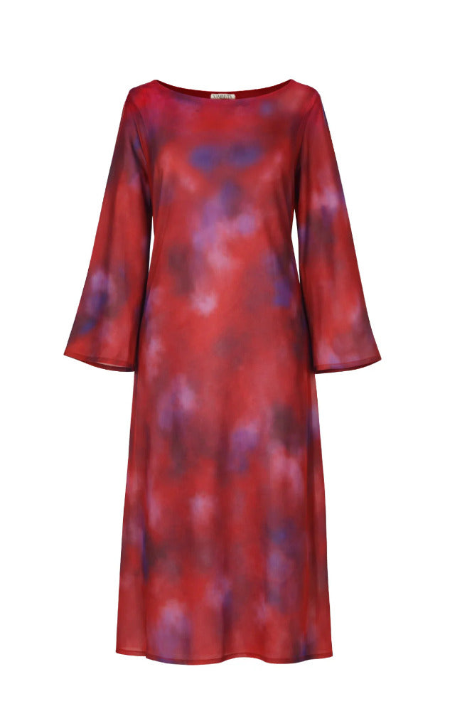Vestido Cerdeña Maxi Mesh Bruma Tinto