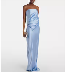 Draped Strapless Gown