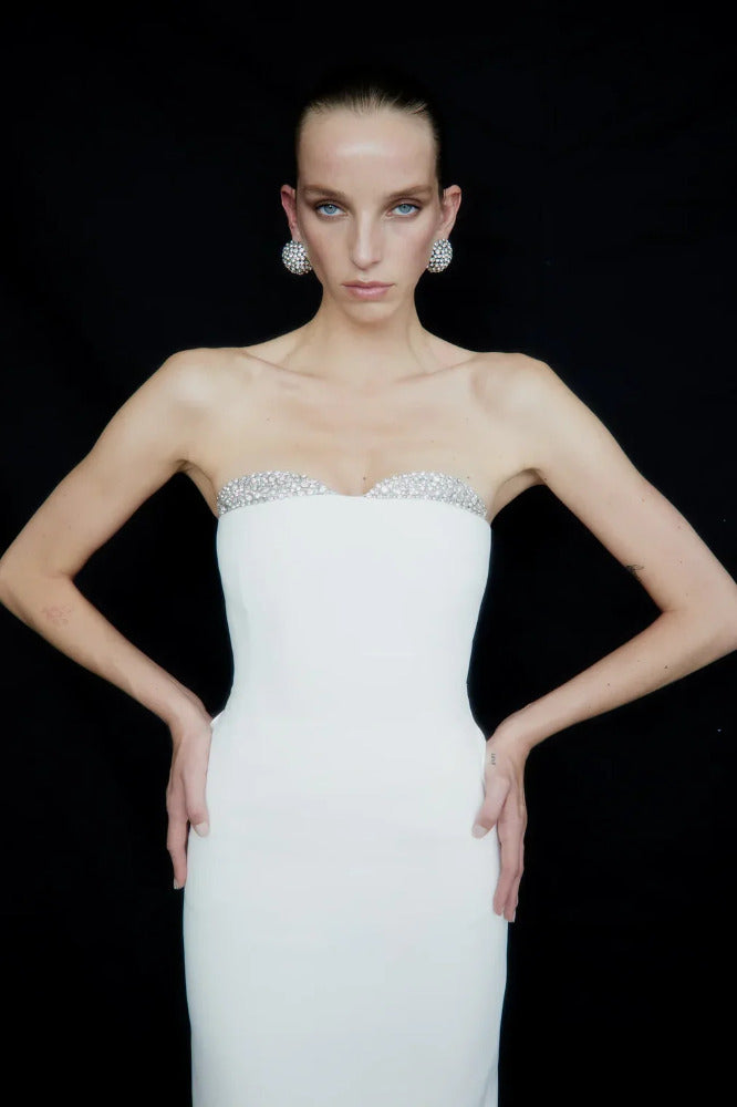 Noèlies Strapless in Silver Bellini