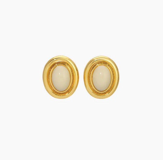Prize Earrings Cream/Gold